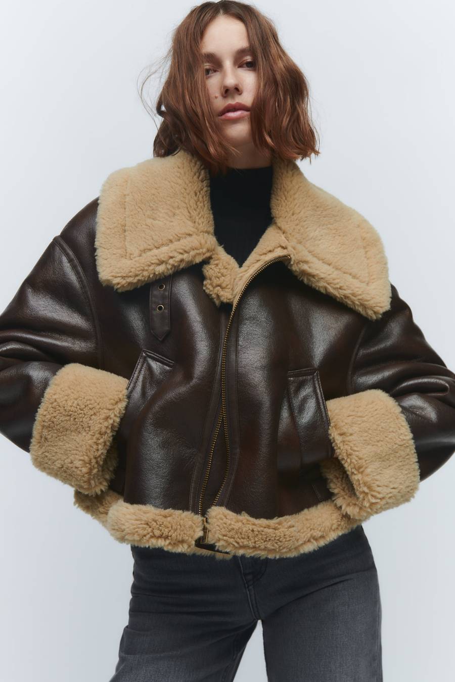 Veste Sampson effet peau lainée – photo 4