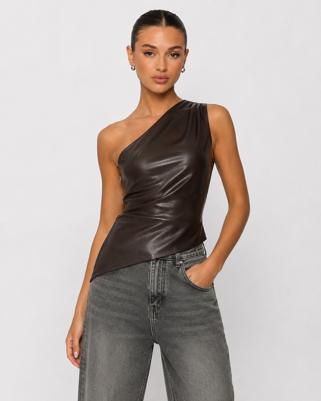 Top simili-cuir No Rules