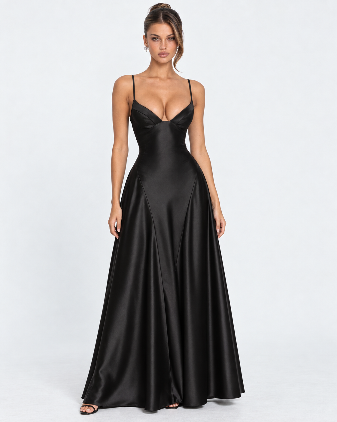 Robe longue en satin Midnight Romance – photo 28