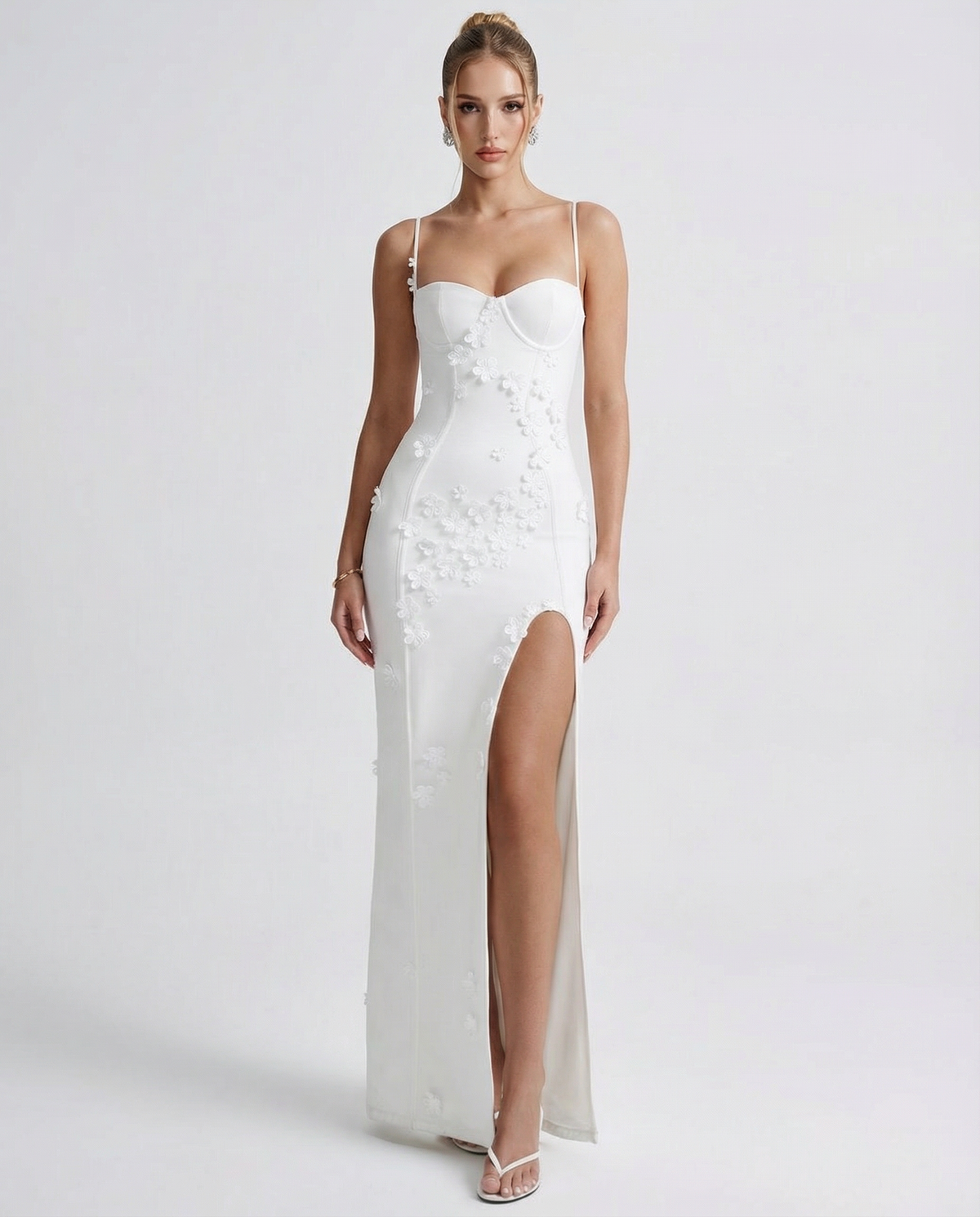 Robe longue fendue Luna – photo 5