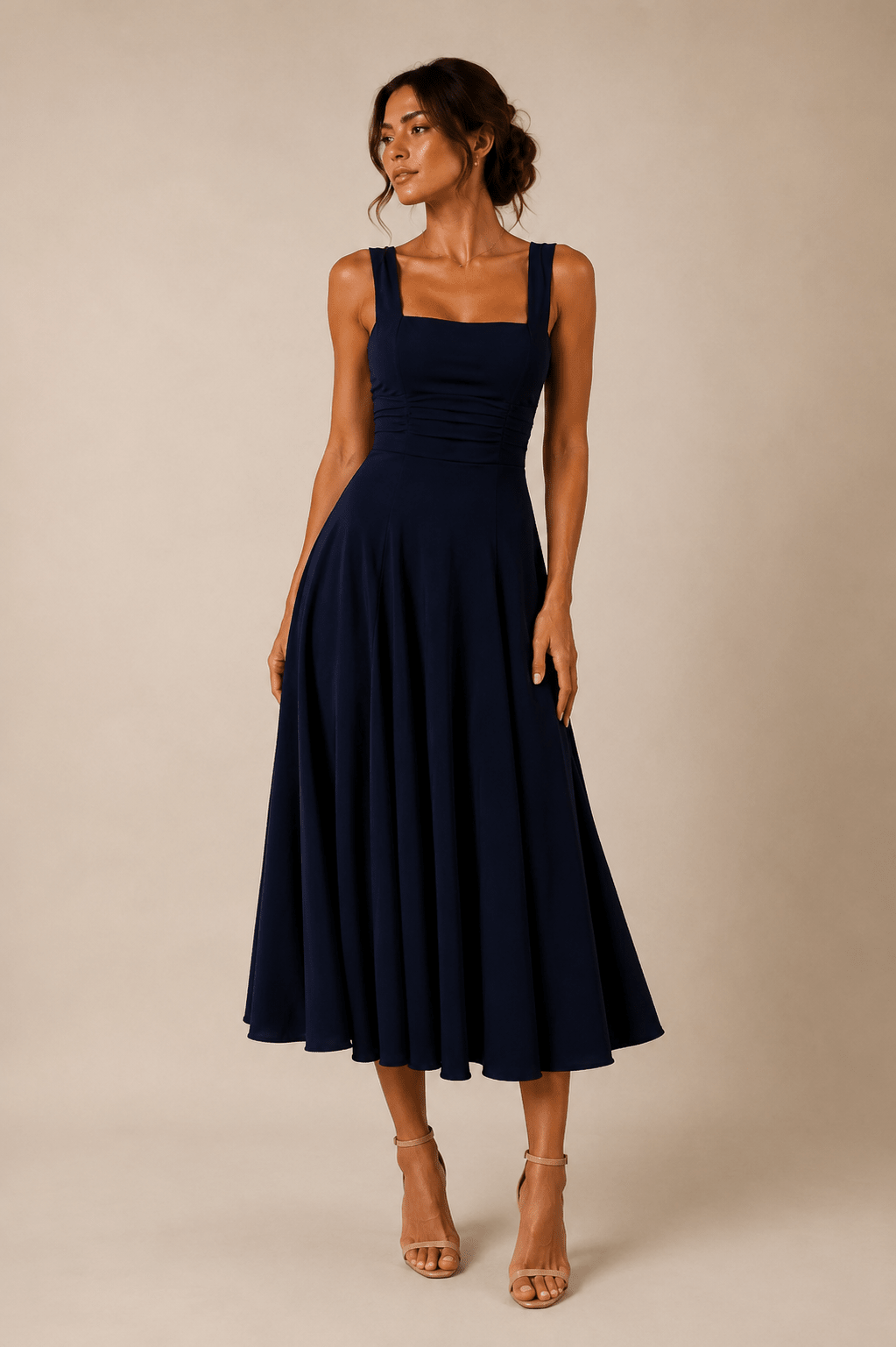 Robe midi Fiorella nouée au dos – photo 13