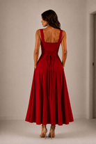 Robe midi Fiorella nouée au dos – photo 12