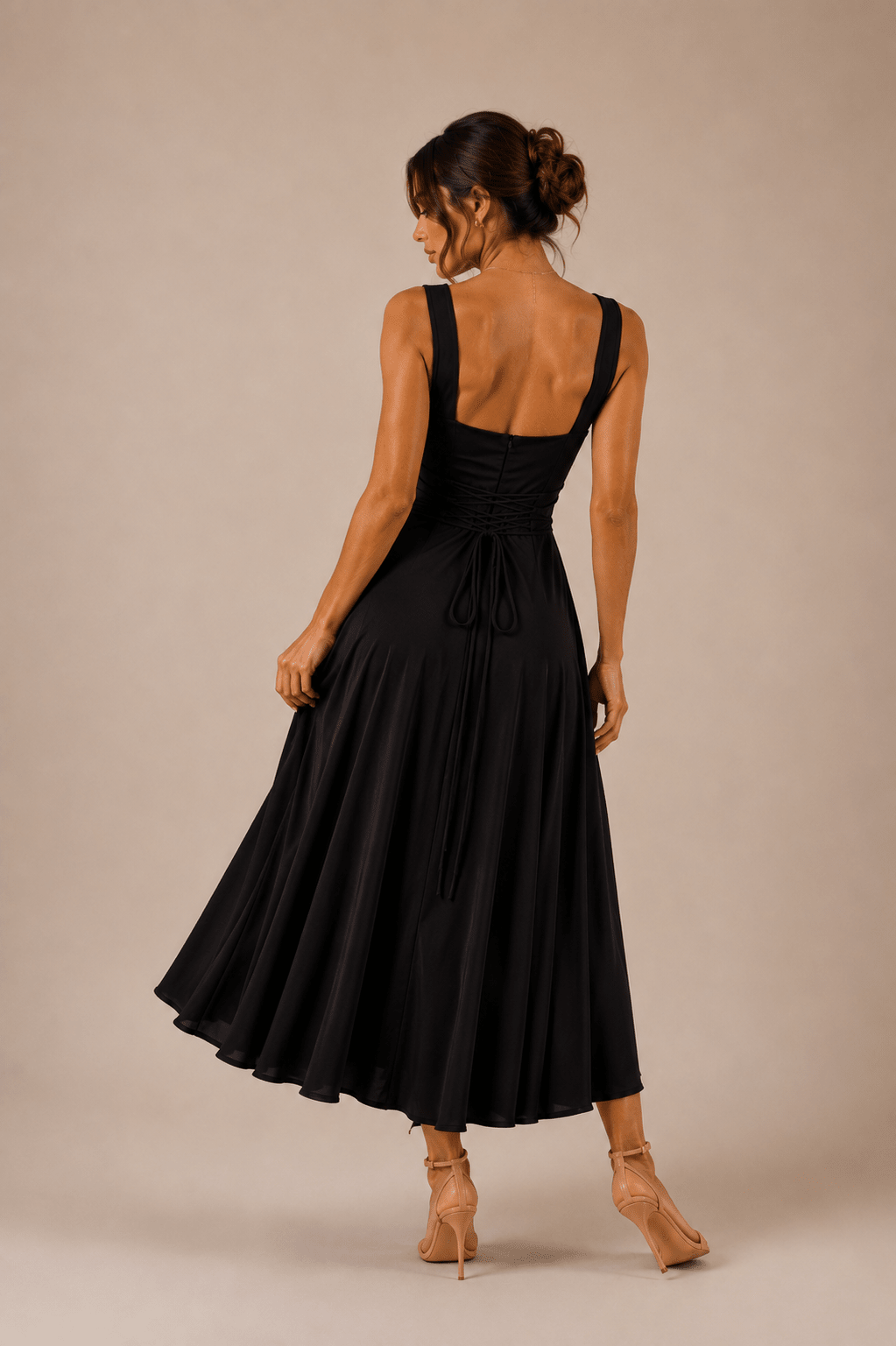 Robe midi Fiorella nouée au dos – photo 10