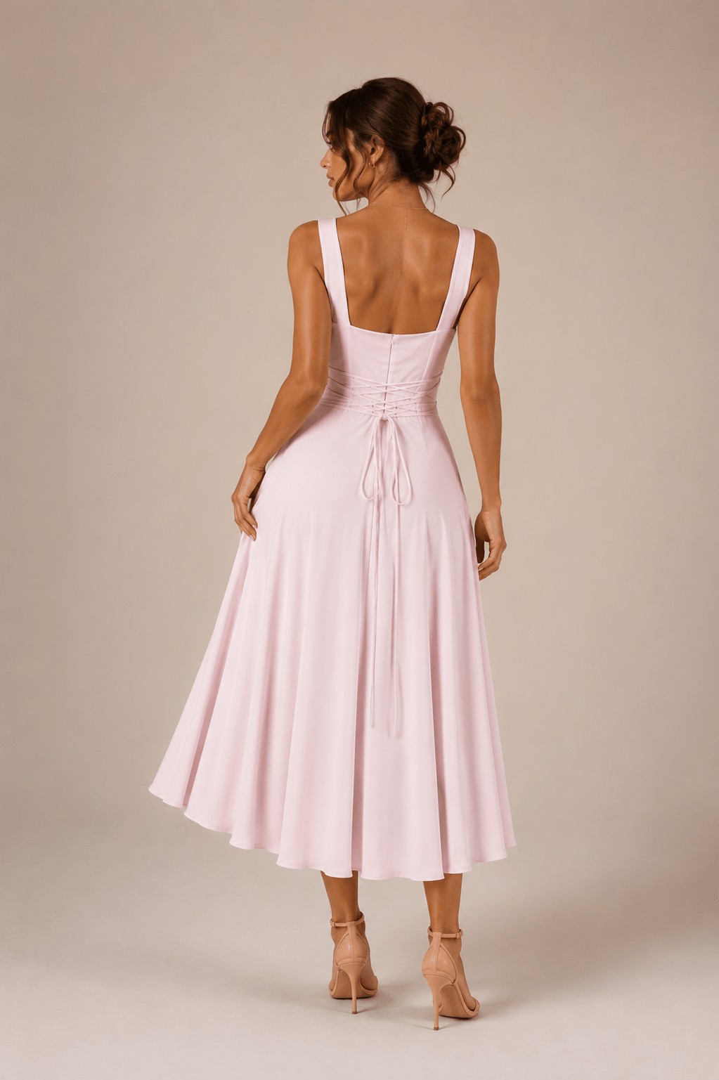 Robe midi Fiorella nouée au dos – photo 4