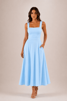 Robe midi Fiorella nouée au dos – photo 5