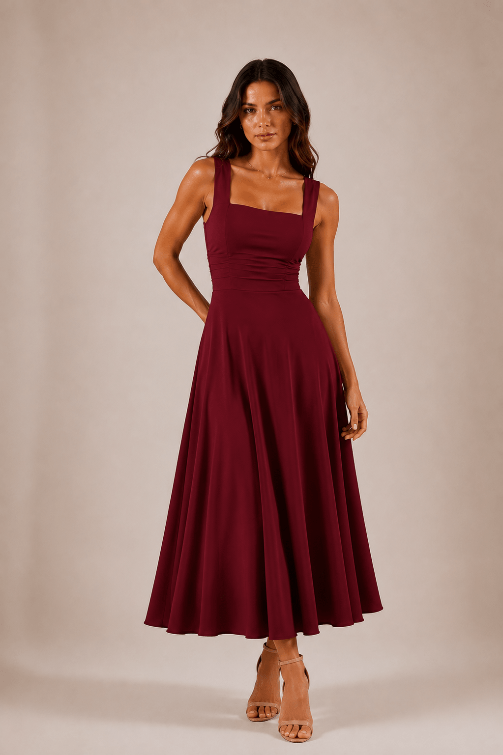 Robe midi Fiorella nouée au dos – photo 7