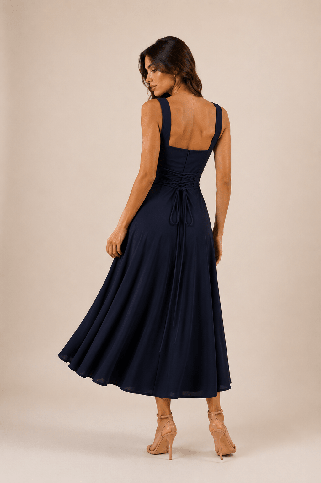 Robe midi Fiorella nouée au dos – photo 14
