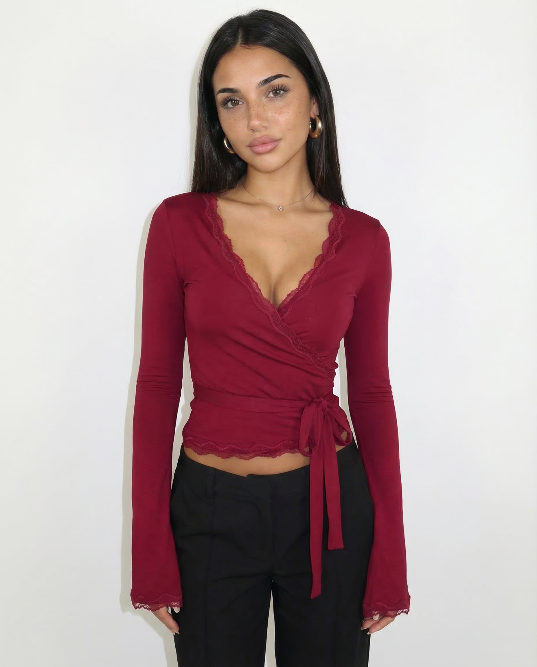 Top cache-cœur en dentelle – photo 4