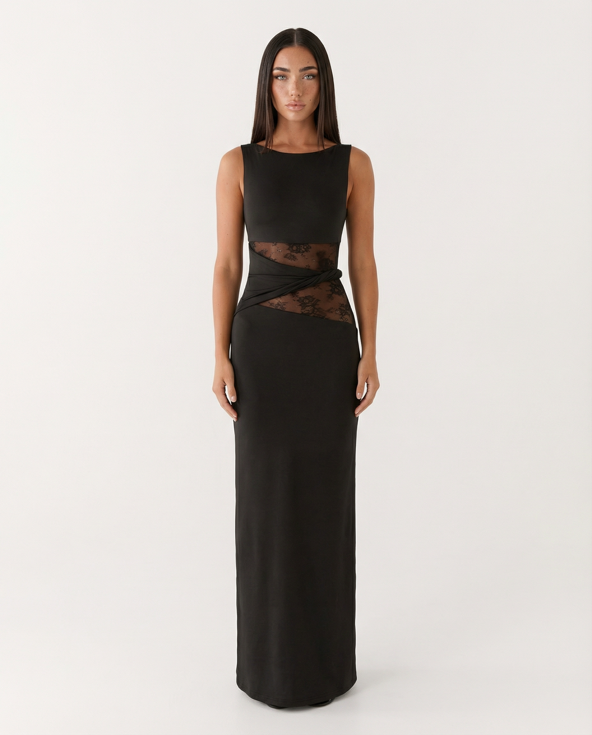 Robe longue Lace Illusion
