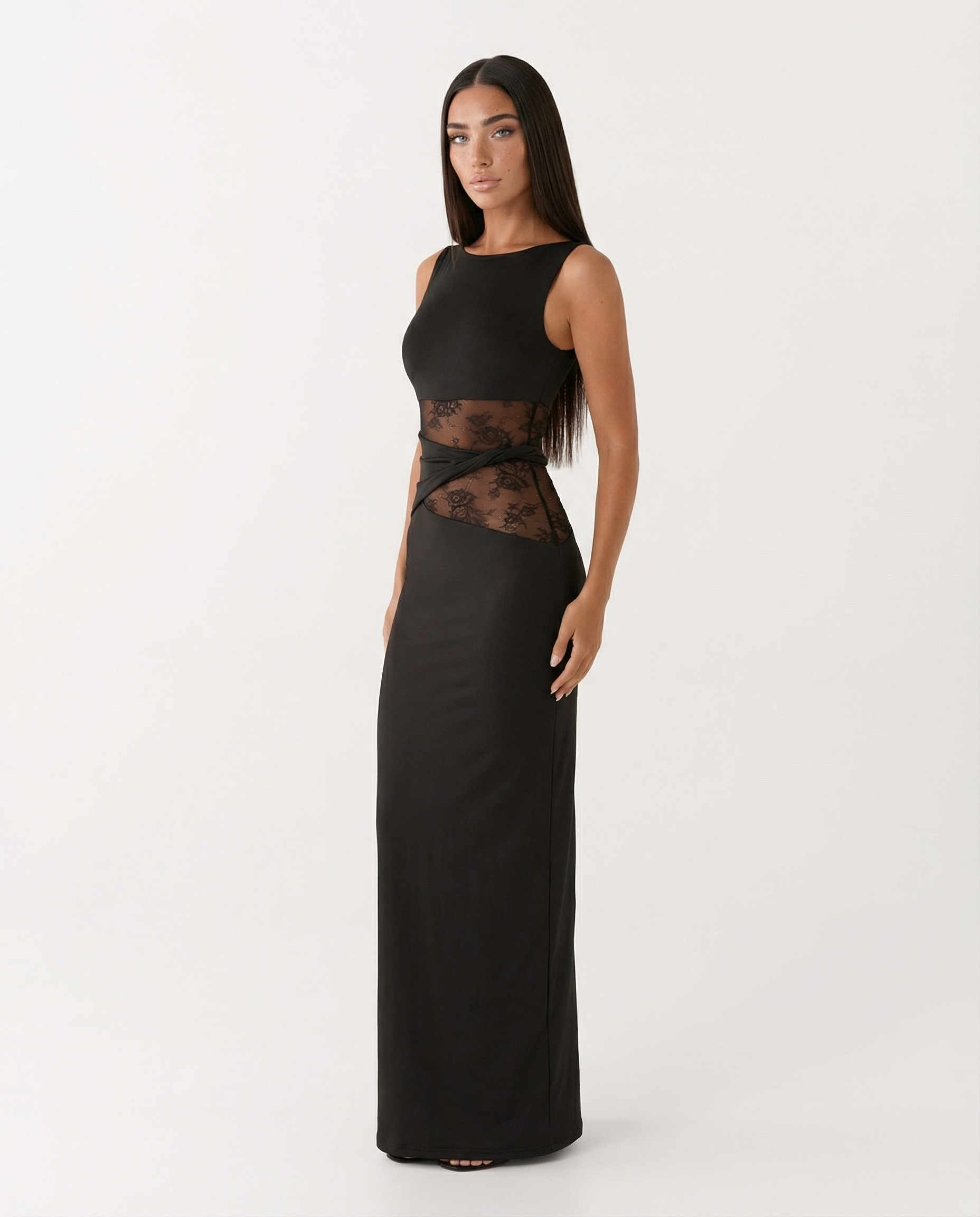 Robe longue Lace Illusion – photo 2