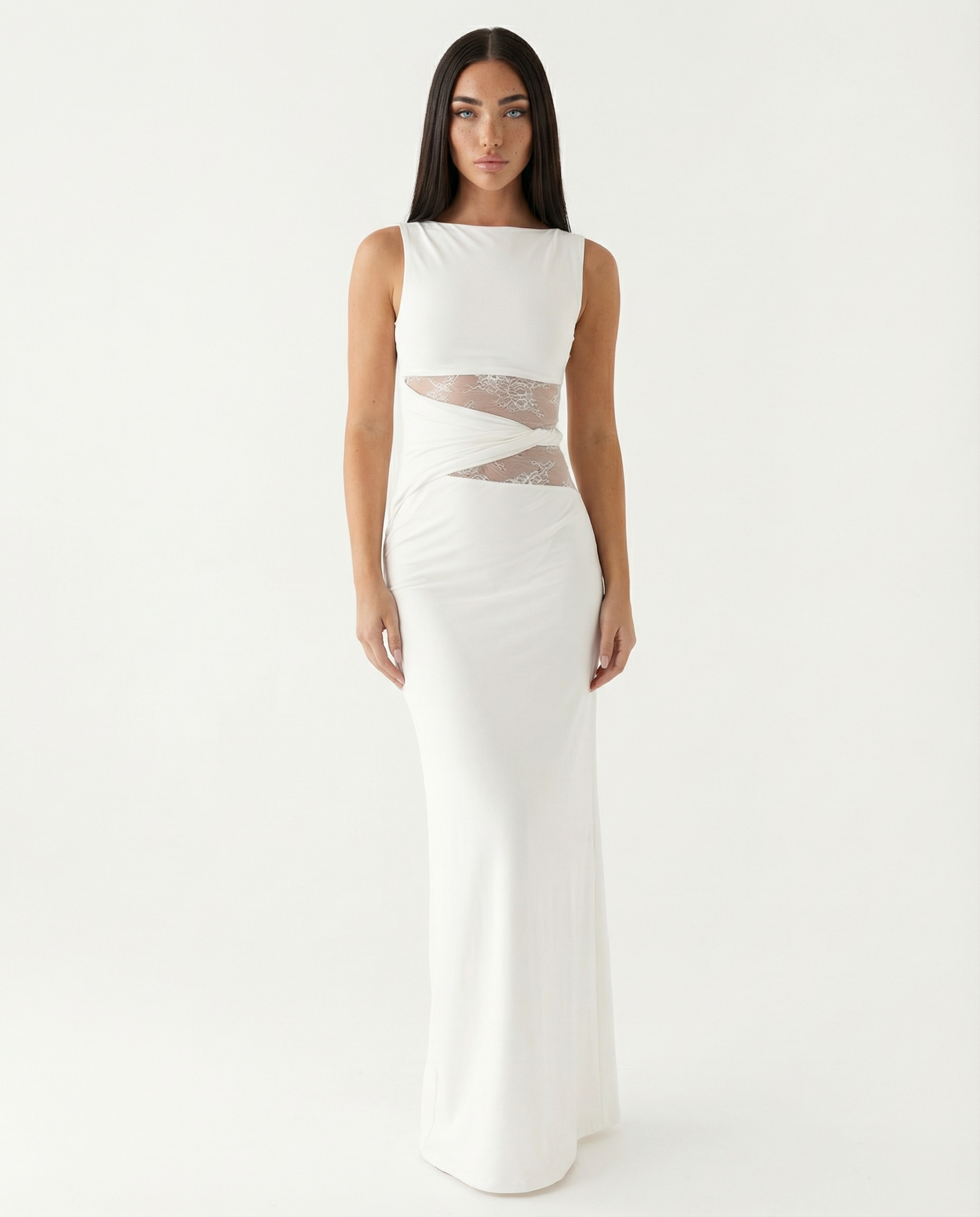 Robe longue Lace Illusion – photo 7
