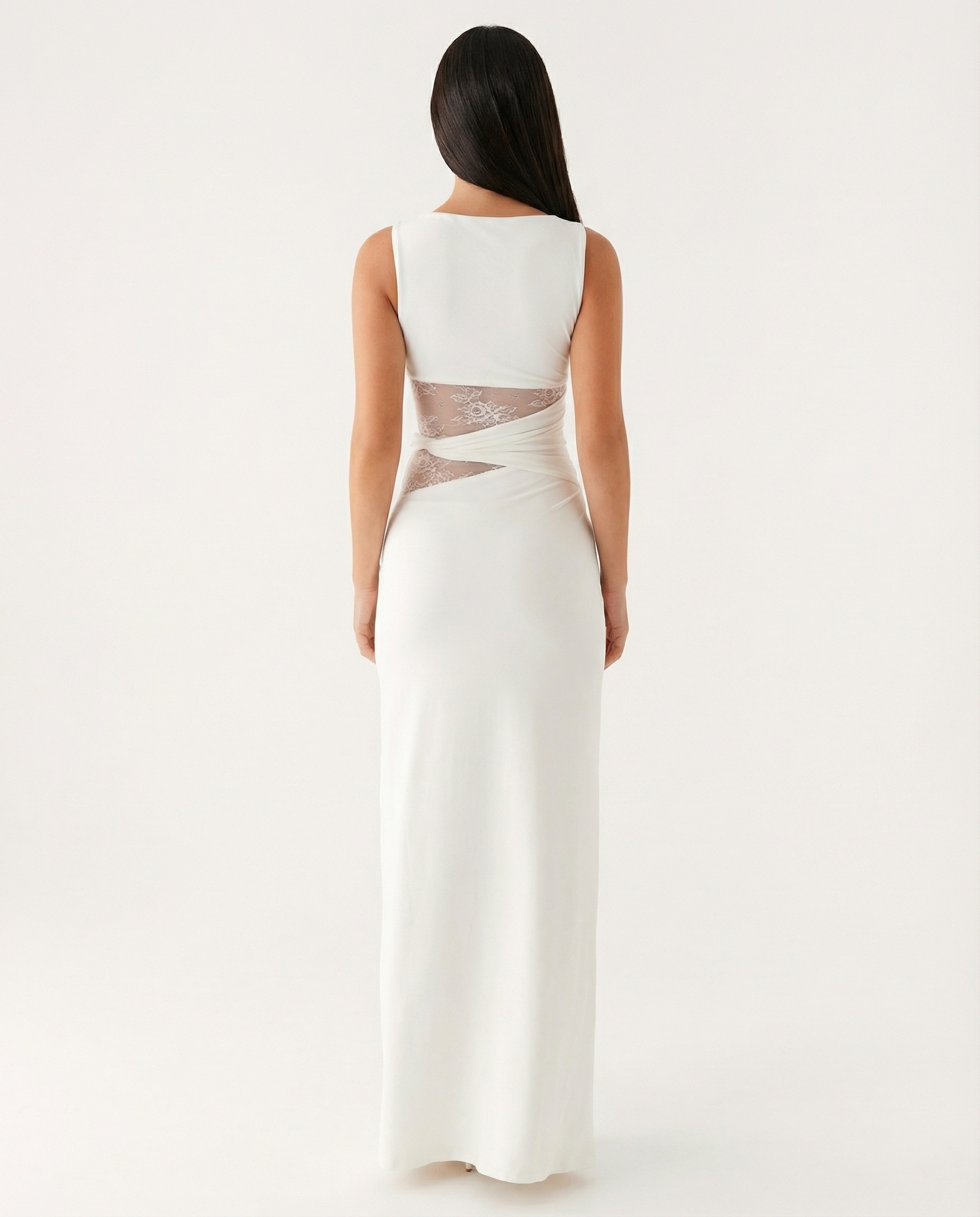 Robe longue Lace Illusion – photo 6