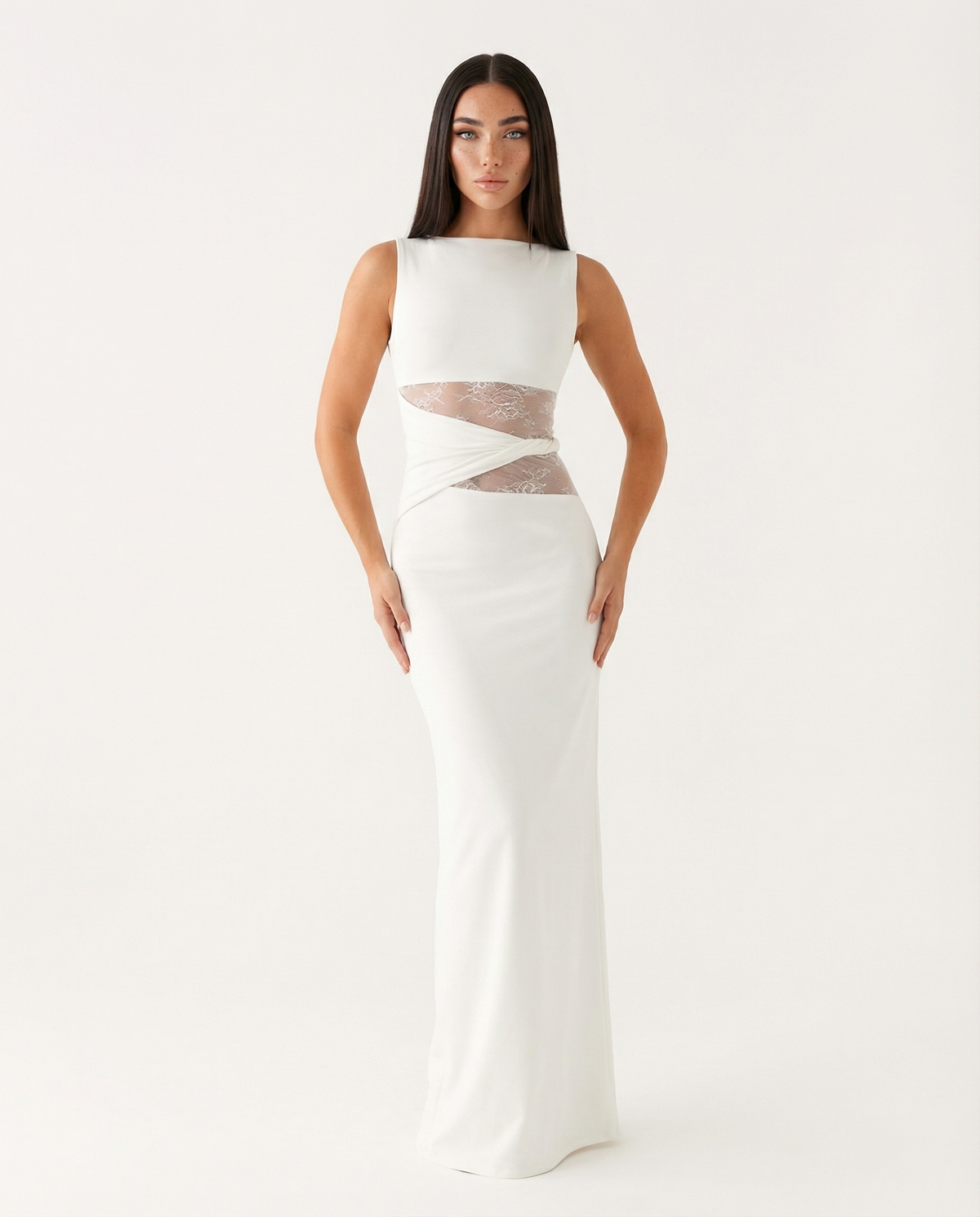 Robe longue Lace Illusion – photo 5