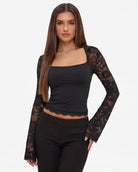 Top manches longues Lace Affair