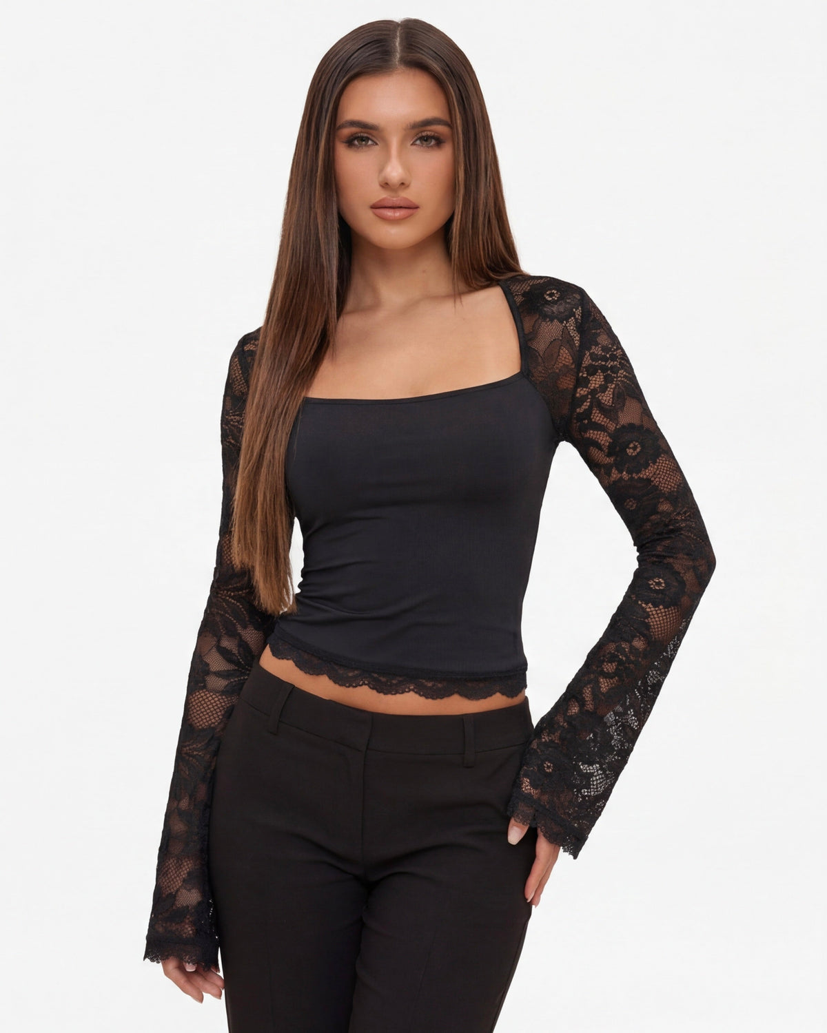 Top manches longues Lace Affair