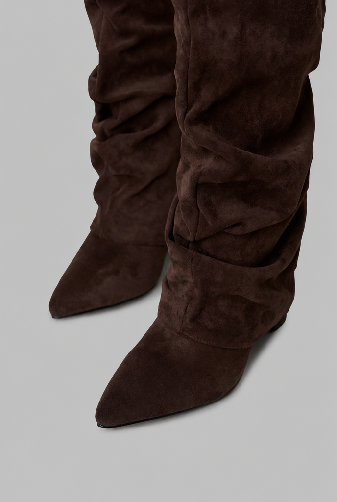 Bottes hautes souples effet daim – photo 3