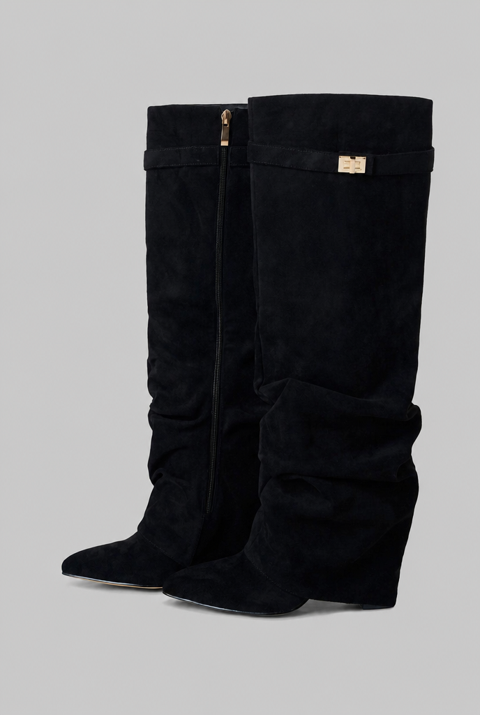 Bottes hautes souples effet daim – photo 13