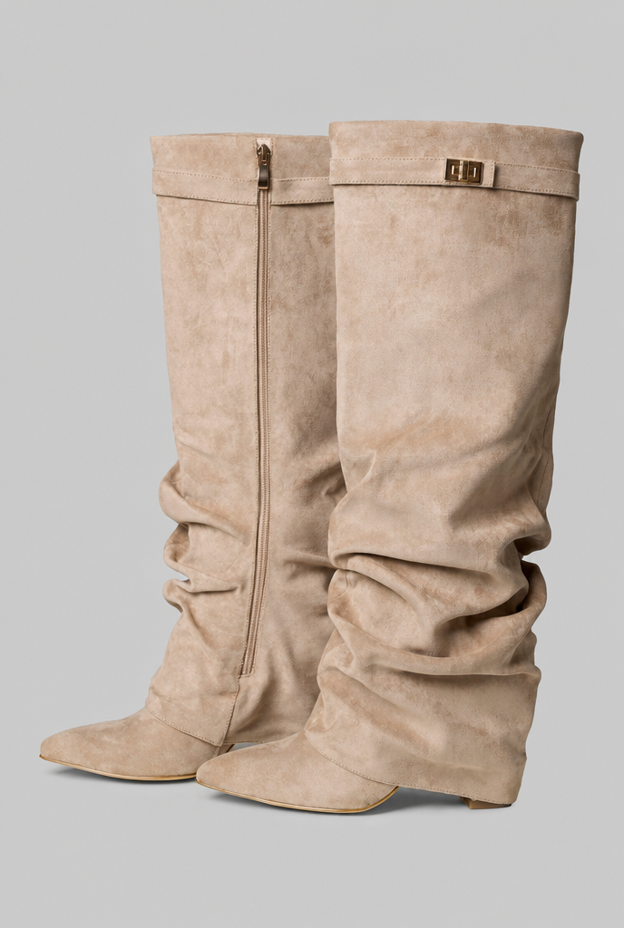 Bottes hautes souples effet daim – photo 20
