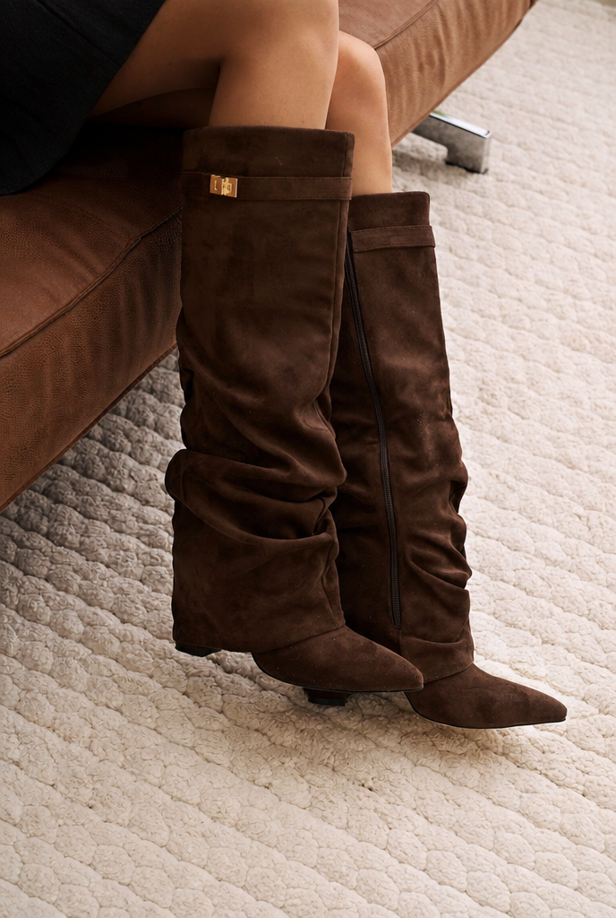 Bottes hautes souples effet daim – photo 7