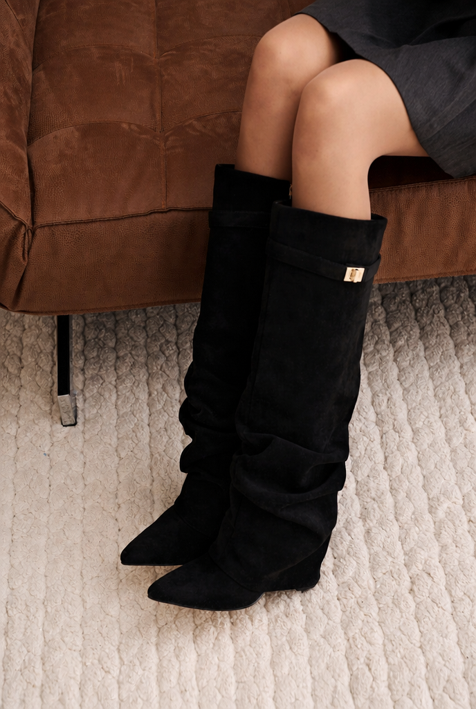 Bottes hautes souples effet daim – photo 17