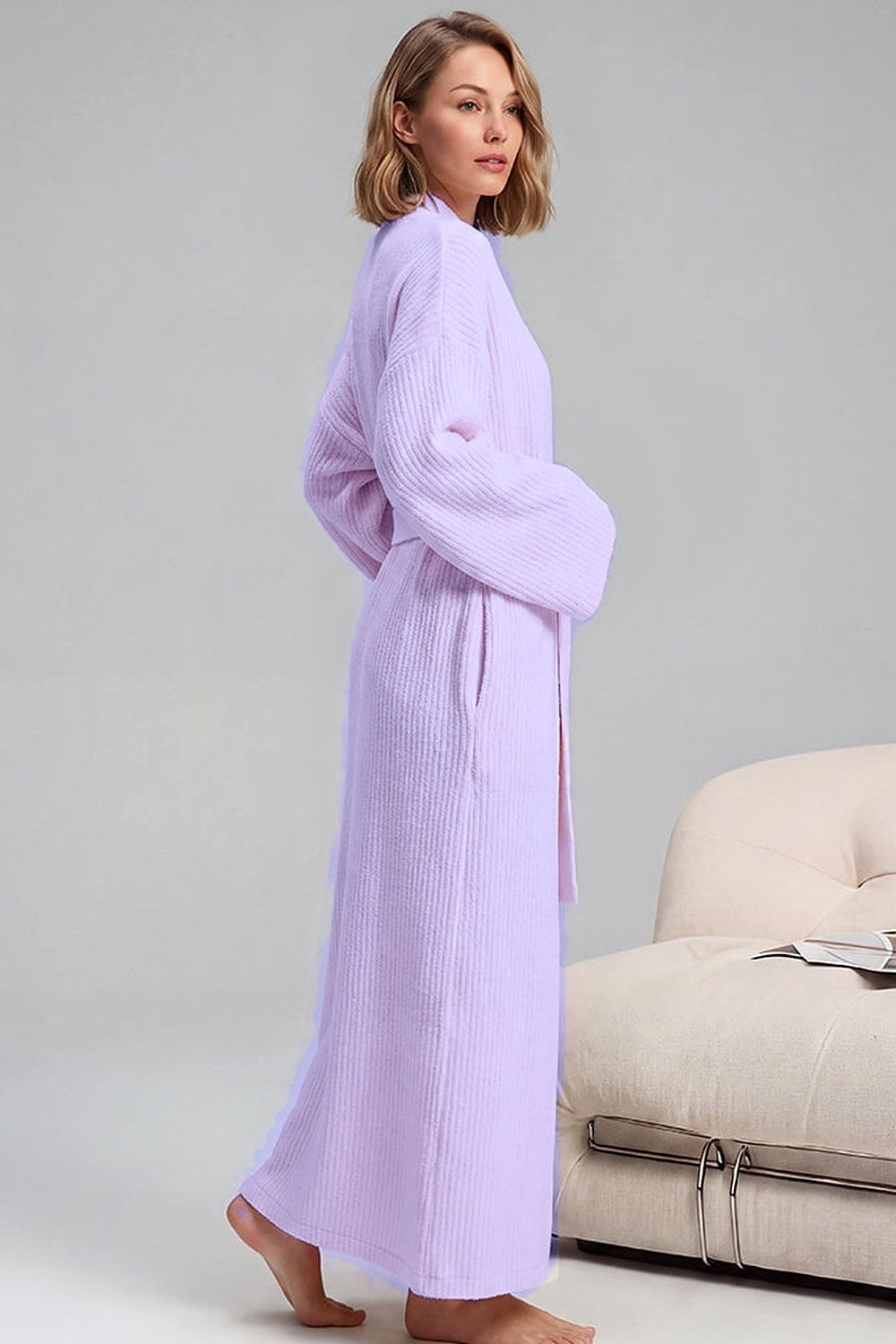 Peignoir Noelle en peluche à poches – photo 25