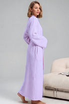 Peignoir Noelle en peluche à poches – photo 25