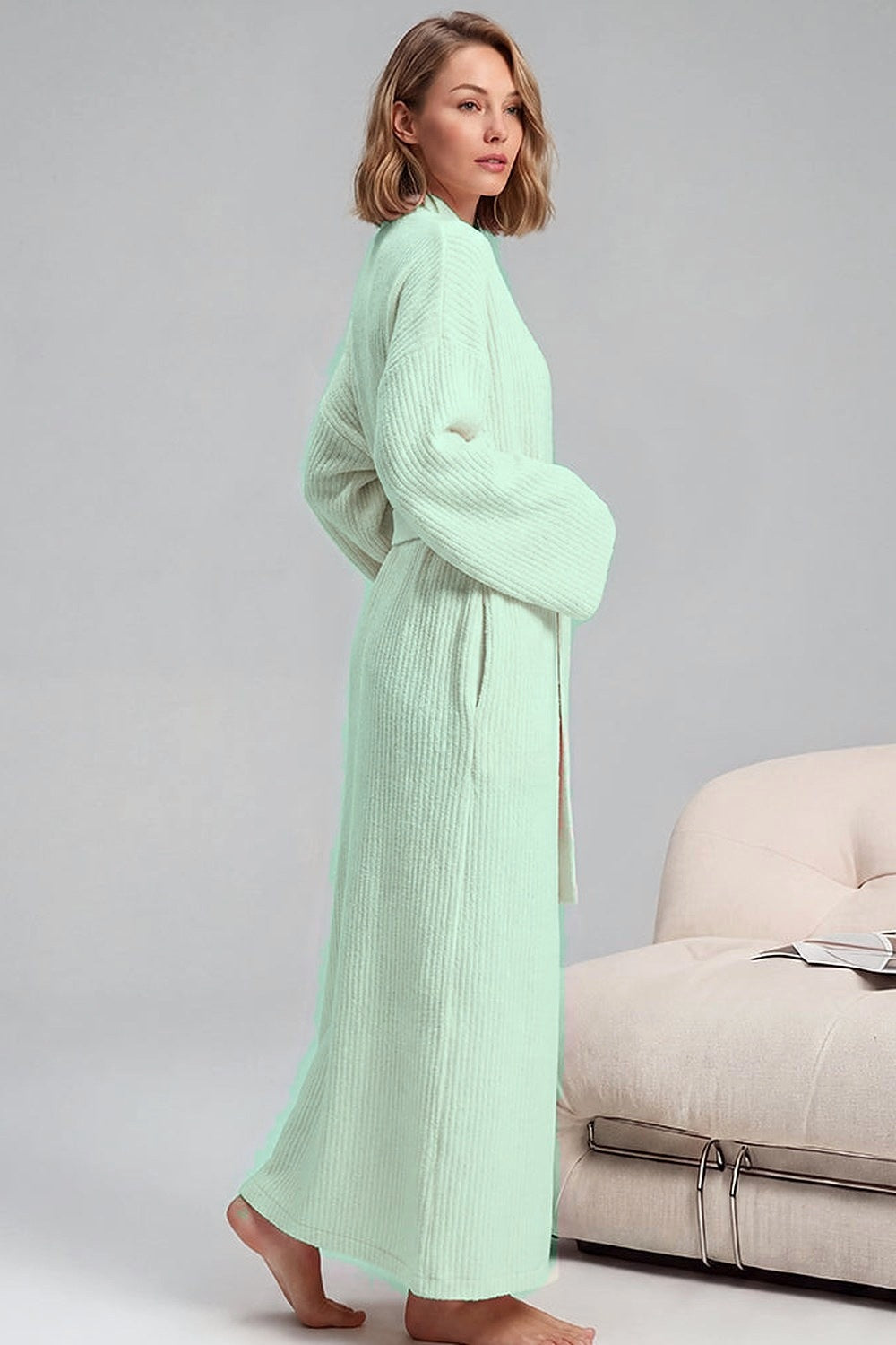 Peignoir Noelle en peluche à poches – photo 31