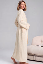 Peignoir Noelle en peluche à poches – photo 3